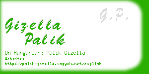 gizella palik business card